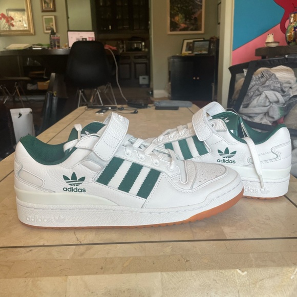 adidas Forum Low \'White Green Gum\' AQ1261 - Size US 10 main image 4
